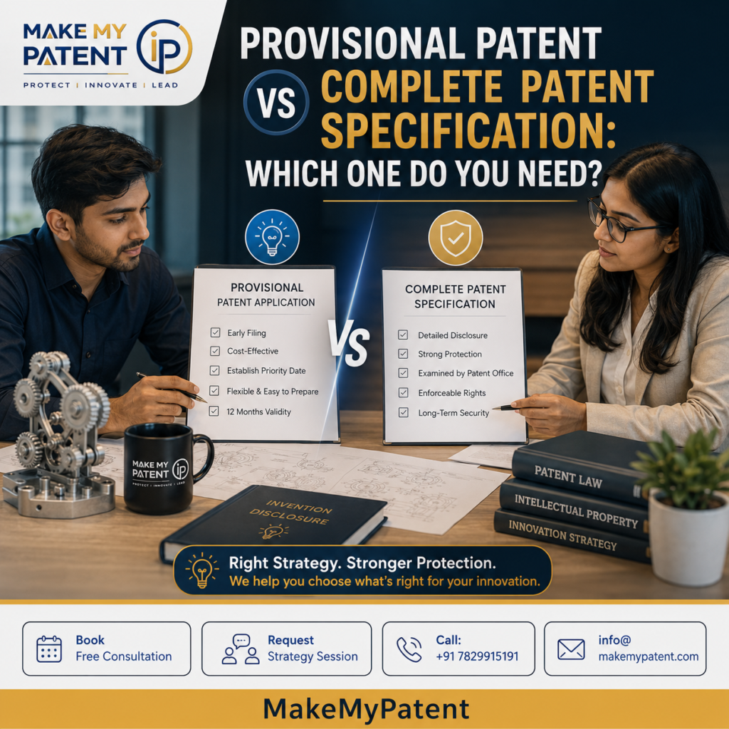 Provisional Patent vs Complete Patent Specification: Which One Do You Need?